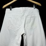 Simon Miller Lamere White Crop Jeans 27‎ USA Raw Hem Straight Wide Leg Denim Photo 5
