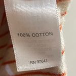 J Jill tunic top striped long‎ line crewneck beige/pumpkin Large Petite Orange Size undefined Photo 7