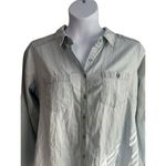 Wax Jean ‎ Women's Light Blue Long Sleeve Button-Down Bleach Shirt Sz 1X Western Photo 5