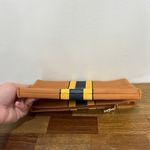 J. McLaughlin ‎ Sienna Clutch Leather NWOT Natural Brown Hand Bag Folded Event Photo 2