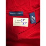 Karen Scott II V-Neck 3/4 Sleeve Knit Top Comfy Casual Red 2X Photo 2