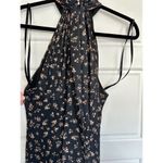 Mac Duggal Floral Tied Keyhole Halter Trumpet Gown, Black, Size 2 Photo 5