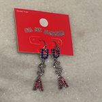 Oh my stars! USA Drop Earrings red white blue Americana patriotic jewelry new OS Photo 3