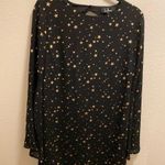 Lulus Black & Rose Gold Extra Celestial Star Print Shift Dress Size Medium Photo 3