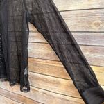 Allison New York Blouse Women’s Size Medium Black Sheer Lace Button Front NWT Photo 2