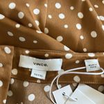 Vince NWT Polka Dot Draped Charmeuse Skirt (Plus Size) 1X, HONEY Photo 11