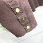 Ralph Lauren Lauren Dark Brown V-Neck Long Sleeve Casual Top Size 1X Photo 2
