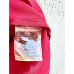 Alice + Olivia  Puff Sleeve Silk Drape Cowl Neck Top Blouse Burgundy Women's Large Photo 3