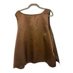 Vintage Bronze Satin Tank Top Plus Size 24W Minimalist Evening Cocktail Style Brown Photo 2