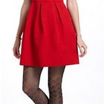 Anthropologie NWT Moulinette Soeurs Red Brocade Dress Size 8 Jacquard Fit Flare Photo 0