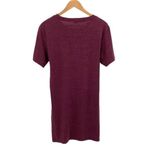 Z Supply  Womens Lake Triblend Heather Wrap Tie Waist Tee‎ Dress Burgundy Medium Photo 3