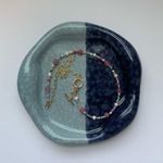 Gold Half Paperclip Half Beaded Handmade Necklace Photo 1