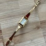 Belair Luxury Ladies Watch White Rectangular Dial Gold Photo 6