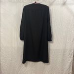 Vintage 1960s Handmade Shift Dress with Matching Belt Black Size L Photo 3