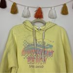 BP . Cropped Moonlight Beach Graphic Yellow Hoodie Size Large Photo 2