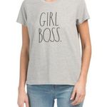 Rae Dunn NWT  GIRL BOSS Lt Heather Gray Shirt Photo 0