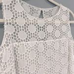 LK Bennett White Broderie Anglaise Eyelet Shift Dress Circle Dots Pattern Size 8 Photo 2