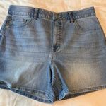 d.jeans Women's Blue Denim Chino Shorts Size 14 Casual Summer 5" Inseam Photo 0