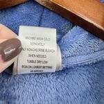 Natori N  blue fleece chunky thick robe waist tie long length oversized size XL Photo 5