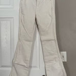 Driftwood  Wyatt White Cream Braided Design Bell Flare Denim Jeans Photo 0