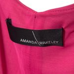 Amanda Wakeley Deep V Long Maxi Dress Pink Gown Women’s Size L Flawed Size L Photo 7