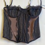Urban Outfitters  Sheer Black Lace Corset Photo 0
