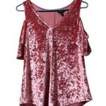 a.n.a. a new approach Cold Shoulder Top Pink Velour Size XS Wedding Guest Office Photo 0