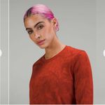 Lululemon  Swiftly Relaxed Long Sleeve Shirt Mosaic Multiply Cayenne Red Merlot 8 Photo 1