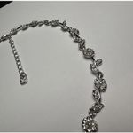Swavorski Swarovski Crystal (Swan Signed) Crystal & Faux Pearl Flower Silver Tone Necklace Photo 3
