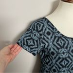 Fresh Produce Dress Knit A Line Short Sleeves Geometric Abstract Black Grey Photo 1