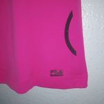 FILA  Performance S Running Zipper Pocket Fitted Tank Top in Hot Pink Black Trim Photo 1