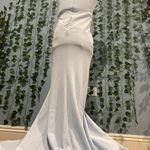 B Darlin Baby Blue Off The Shoulder Gown Photo 7