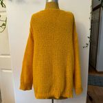 Womens Pullover V Neck Long Sleeve Warm Knitted Sweater Solid Oversized Jumpers Yellow Size L Photo 4