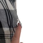 SO  NEW plaid tunic dress long sleeve black white small Photo 4