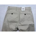 ZARA  The City Trouser Slim Fit Stretch Khaki Beige Casual Chino Pants Women's 29 Photo 3