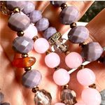 Pink purple orange beaded necklace Photo 2
