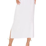 1. State  Double Slit Midi Skirt White‎ Sz Small Photo 0