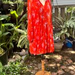 Vince Camuto Women's Lightweight Three Tier Mini Dress Orange Photo 1