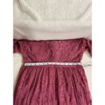 Honey Punch Women's  Red Embroidered Floral Lace Overlay Vacation Romper Dress Photo 8