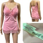 Rhonda Shear Shapewear Camisole Coral Pink Lace Details Padded Adjustable 1X Photo 1