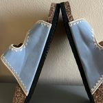 None Blue and Cream Birk Style Sandals Size 7.5 Photo 2