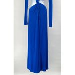 Farm Rio  Knot Cutout Maxi Dress Bodycon Long Sleeve Cobalt Blue Medium Photo 7
