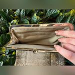 None Genuine Leather Gold Clasp Snakeskin Pattern Wallet Photo 4