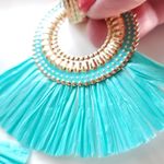 Free People New! FP Amber Raffia Earrings Photo 5