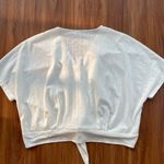 ZARA Size Large Coastal Cowgirl Tie Front Top Eyelet Details Photo 4