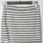 J.Crew Factory Blue & White Striped Terry Pencil Skirt 0 Photo 3