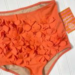 Kortni Jeane NWT  Orange Flower Swim Bottoms - Small 517 Photo 1
