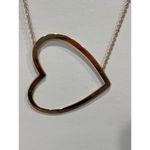 Heart‎ Pendant Necklace Rose Gold Tone Delicate Chain Minimalist Style Photo 1