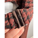 The Upside Houndstooth Farrah Catsuit Medium Jacquard Fitted Jumpsuit Cutout Brown Photo 9