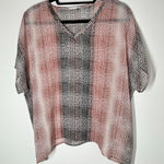 CAbi 240 Blouse Sheer Brown Beige Tan Cover Up Tee Size Small Photo 0